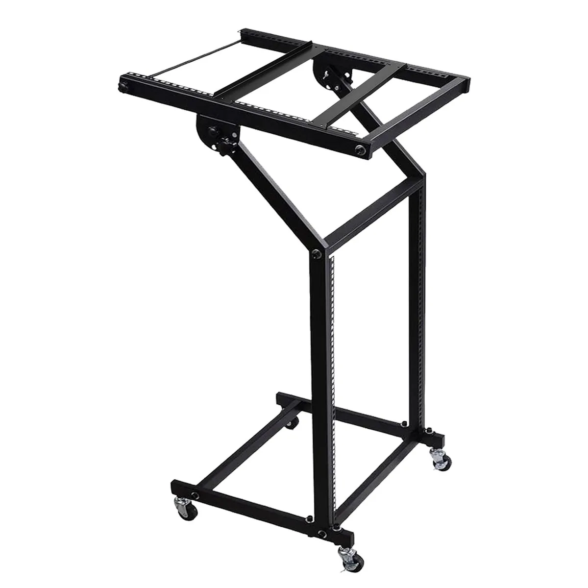 5 Core 5 Core RACK STAND 12U DJ Mixer Stand 12U Adjustable Rolling Cart Black — product photo
