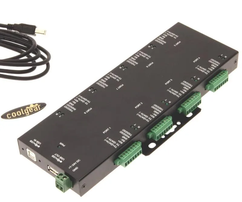 USBGear USBGear SA-8PXTB 8-Port Terminal Block RS232/422/485 to USB 2.0 Serial Cable — product photo