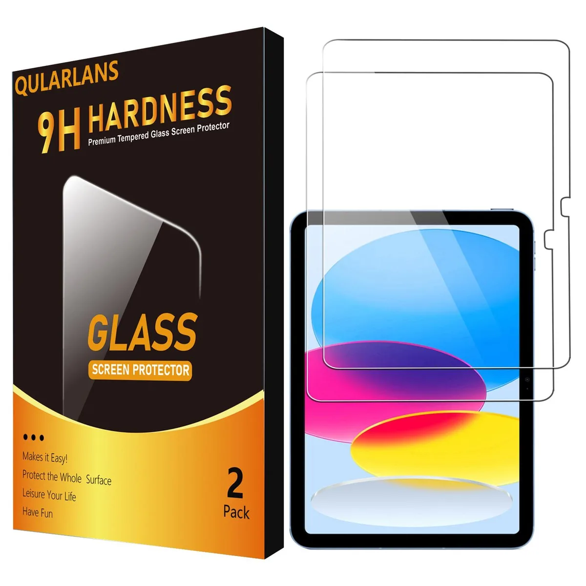  Qularlans 2-Pack Tempered Glass Screen Protector for iPad 11th Gen A16 11" (2025) &amp; 10th Gen 10.9" (2022) — product photo