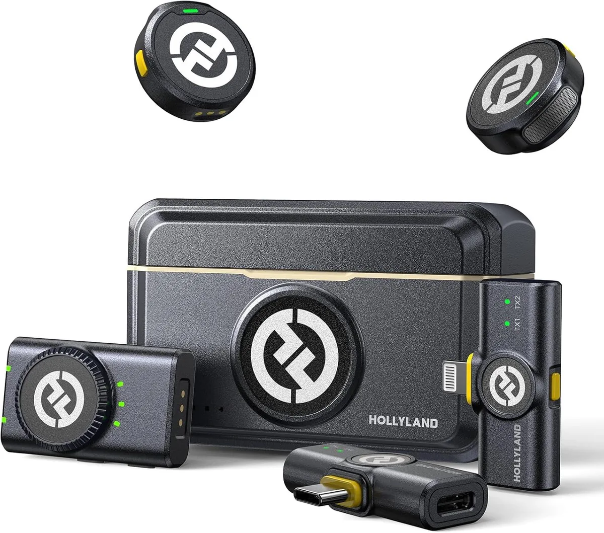 Hollyland Hollyland Lark M2 Wireless Lavalier Microphone 48kHz 24-bit 1000ft Range 30H Battery — product photo