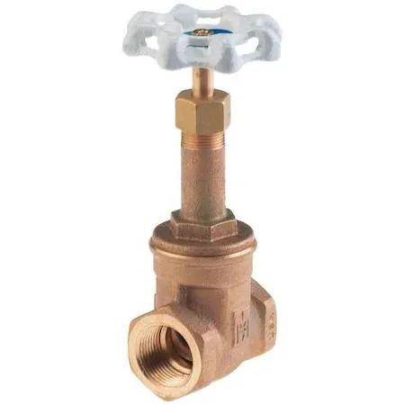 Bronze gate valve with rising stem and handwheel, 2 inch NPT, Class 300