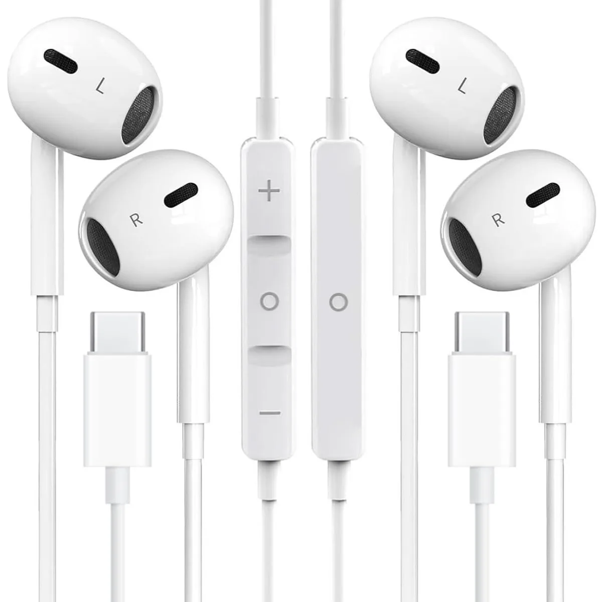  Case Logic X4 2 Pack USB-C In-Ear Headphones White 1.2m — product photo