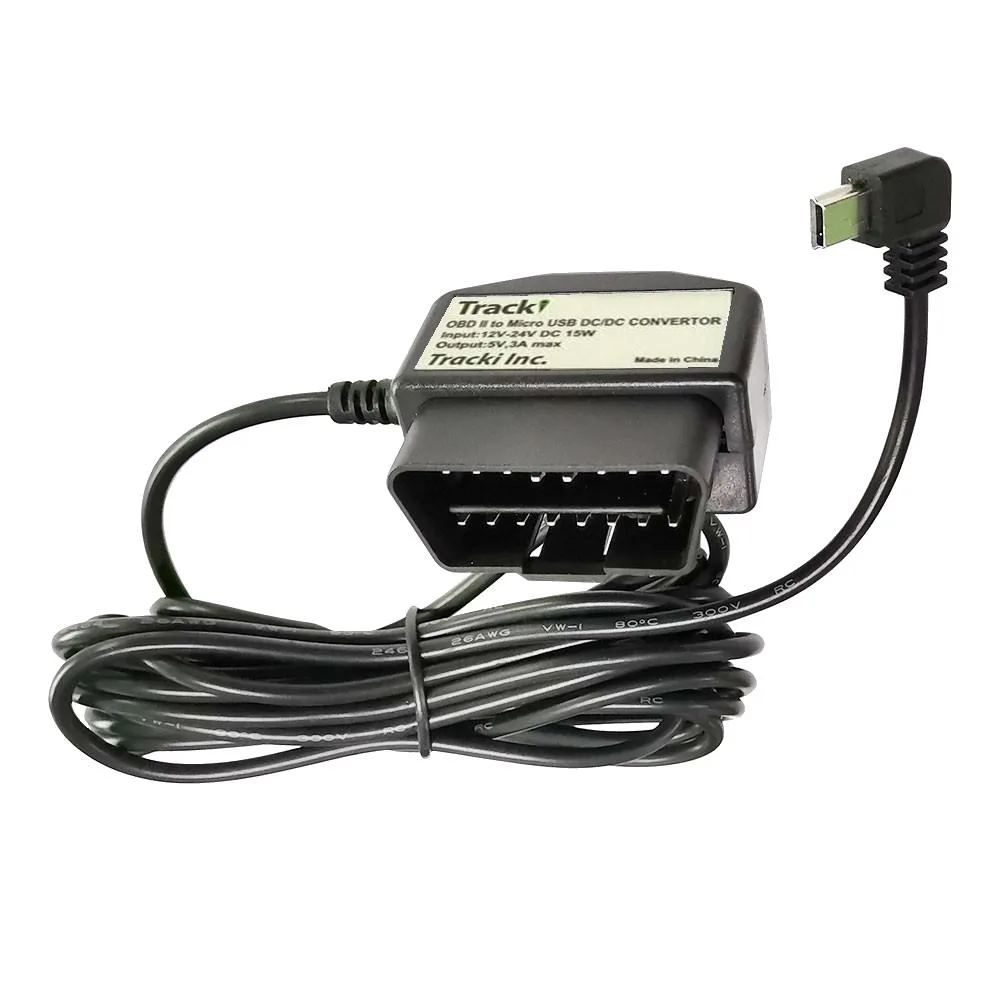 TRACKI TRACKI OBD to Micro USB Cable 7ft 12V 24V — product photo