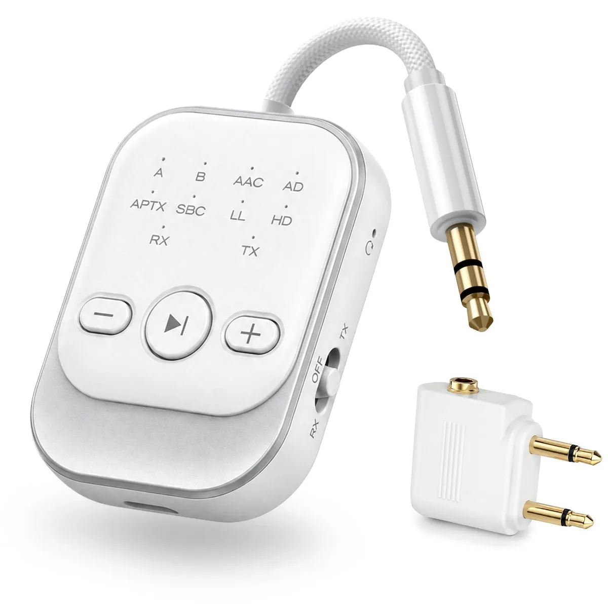  Fosucwin Bluetooth 5.3 Transmitter Receiver Car HD Radio White — product photo
