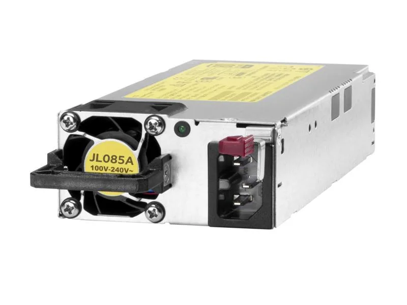 HP Aruba power supply unit, rectangular black metal casing