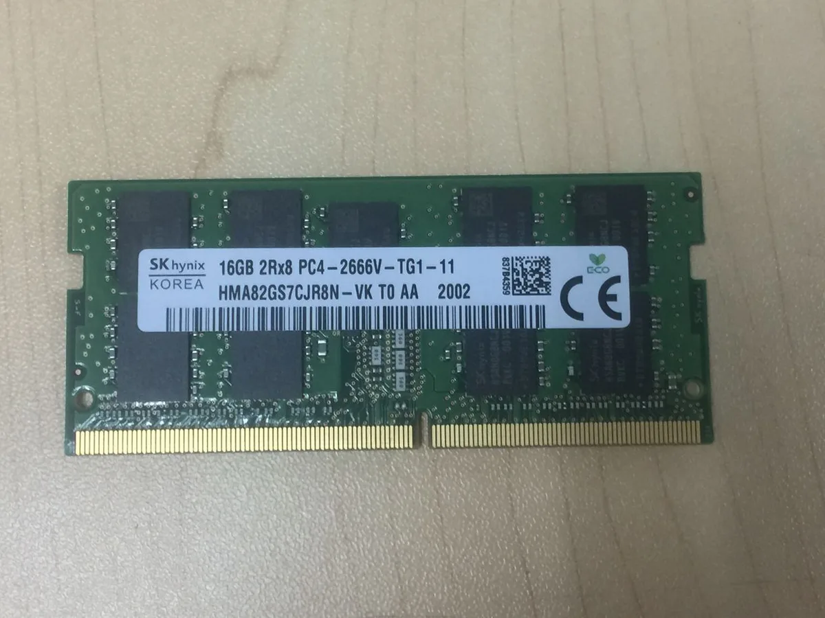 SK hynix SK hynix HMA82GS7CJR8N-VK 16GB DDR4-2666 ECC CL19 1.2V 2Rx8 SoDIMM — product photo