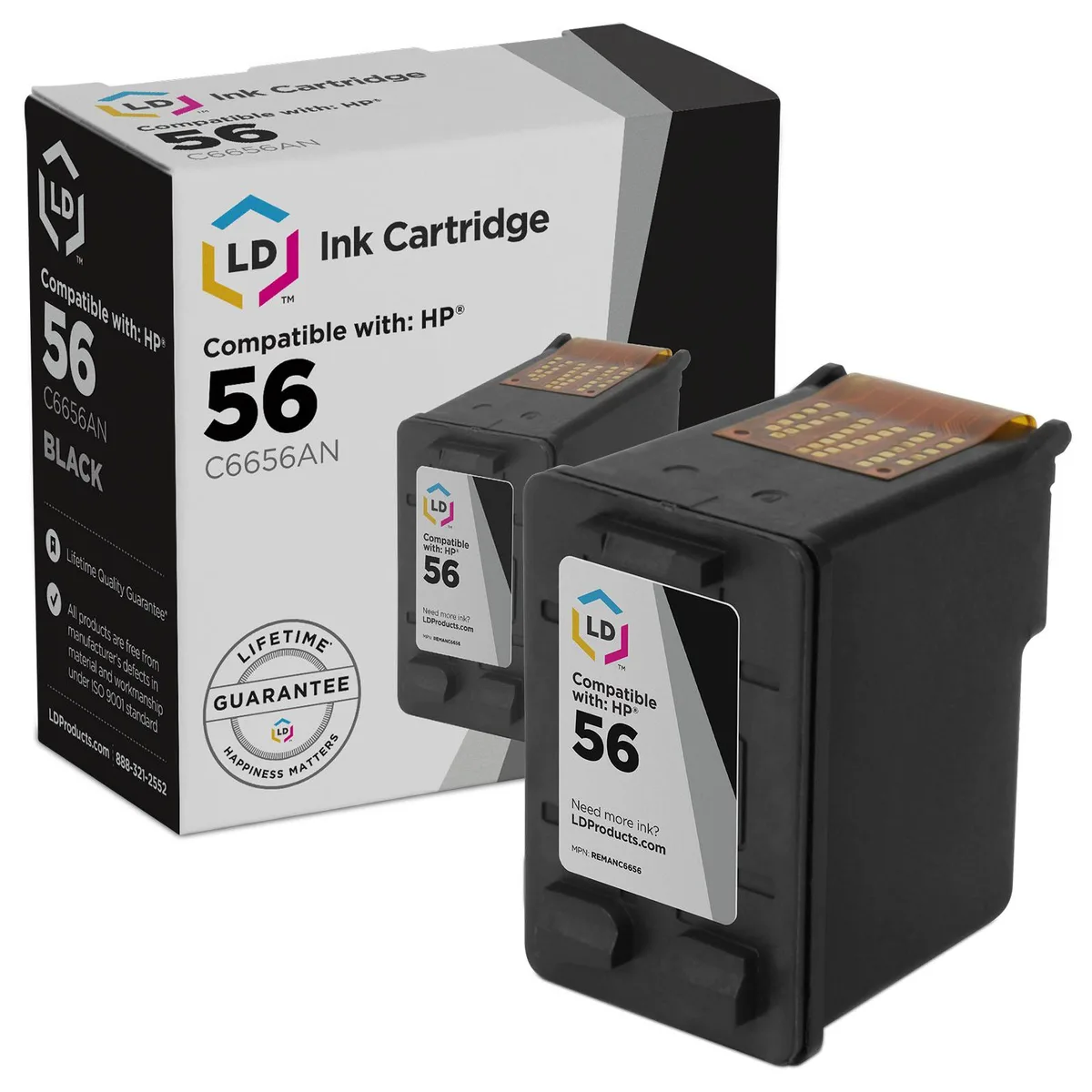 LD Products LD Products HP 56 C6656AN Black Ink Cartridge 450 Pages — product photo