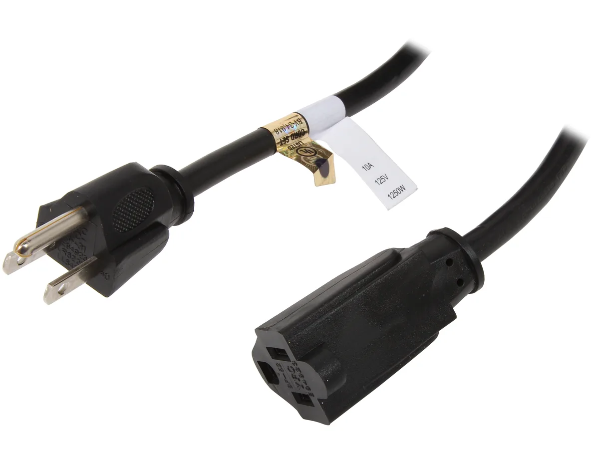 STARTECH STARTECH PAC10120 20 ft Power Extension Cord NEMA 5-15R to 5-15P 16 AWG 13A 125V — product photo