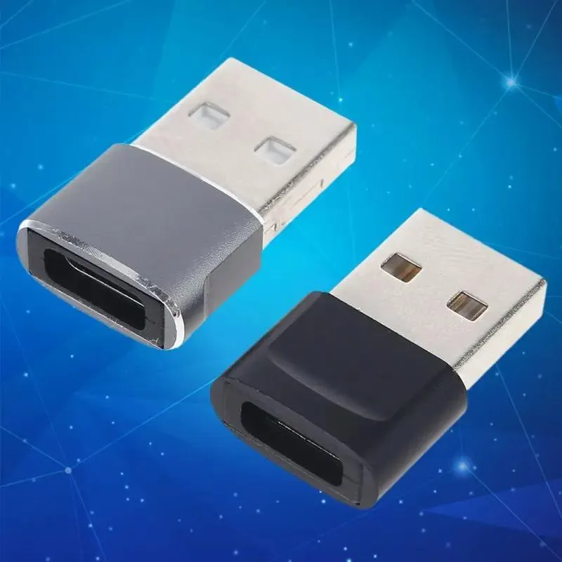 Hetai Tech Hetai Tech USB C Female to USB 2.0 Male Adapter 2.3cm Black Grey — product photo