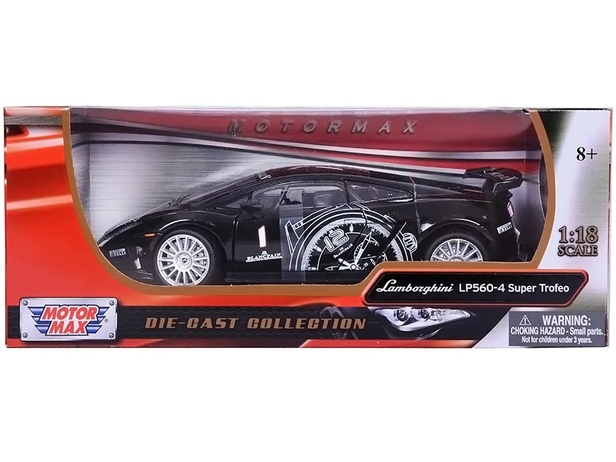 MOTORMAX MOTORMAX Lamborghini Gallardo LP560-4 Super Trofeo Black 1/18 Diecast hobby collectible — product photo