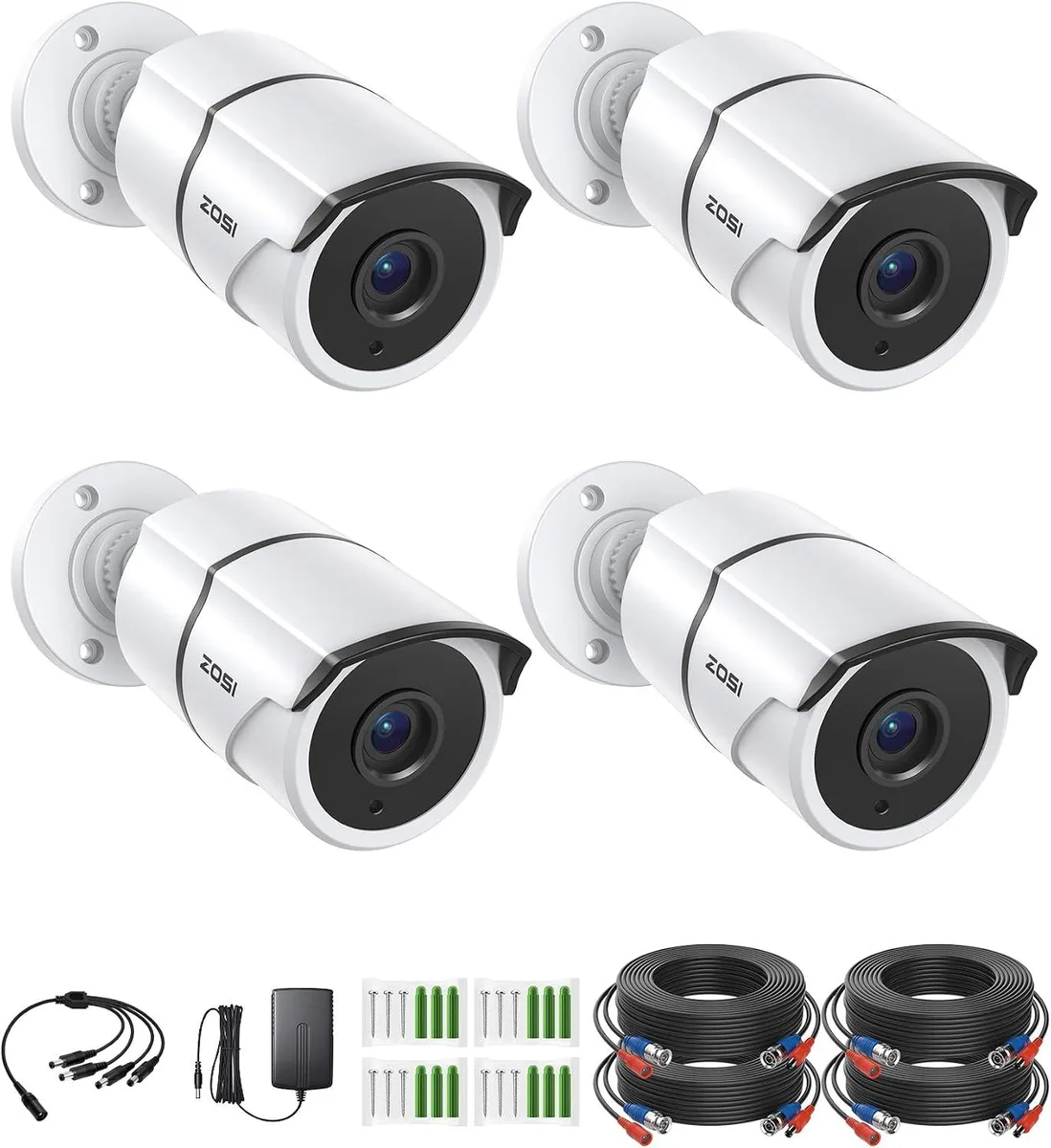 TAURKENAM TAURKENAM 4-pack 1080P HD-TVI CCTV cameras 120ft night vision — product photo