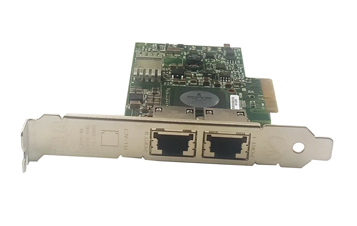 DELL DELL F169G Broadcom Dual Port Gigabit PCI-E Network Card Full Profile — product photo
