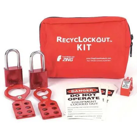 Zing Bars 2731 electrical lockout kit in fabric pouch