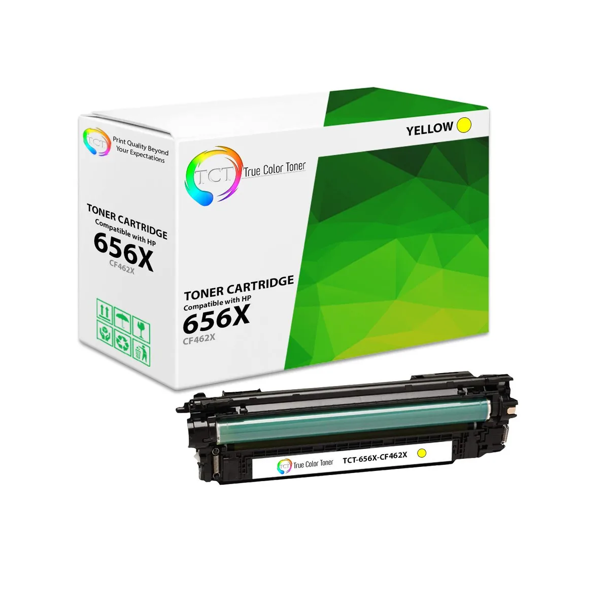 True Color Toner True Color Toner 656X CF462X Yellow High Yield Toner Cartridge 22000 Pages — product photo