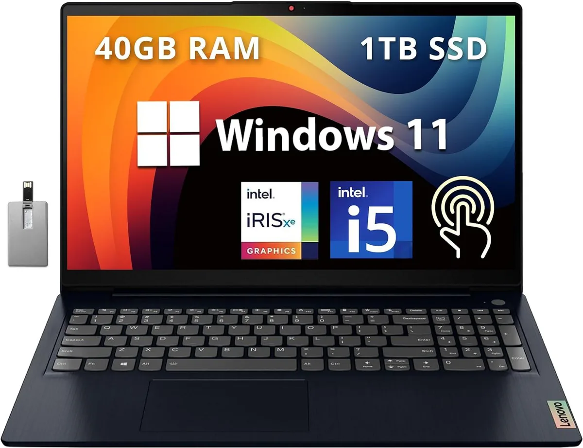 Lenovo Lenovo IdeaPad 3i 15.6" FHD Touch business laptop i5-1155G7 40GB DDR4 1TB Abyss Blue — product photo