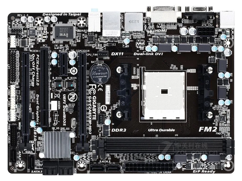 GIGABYTE GIGABYTE GA-F2A85XM-HD3 rev.1.2 AMD motherboard — product photo