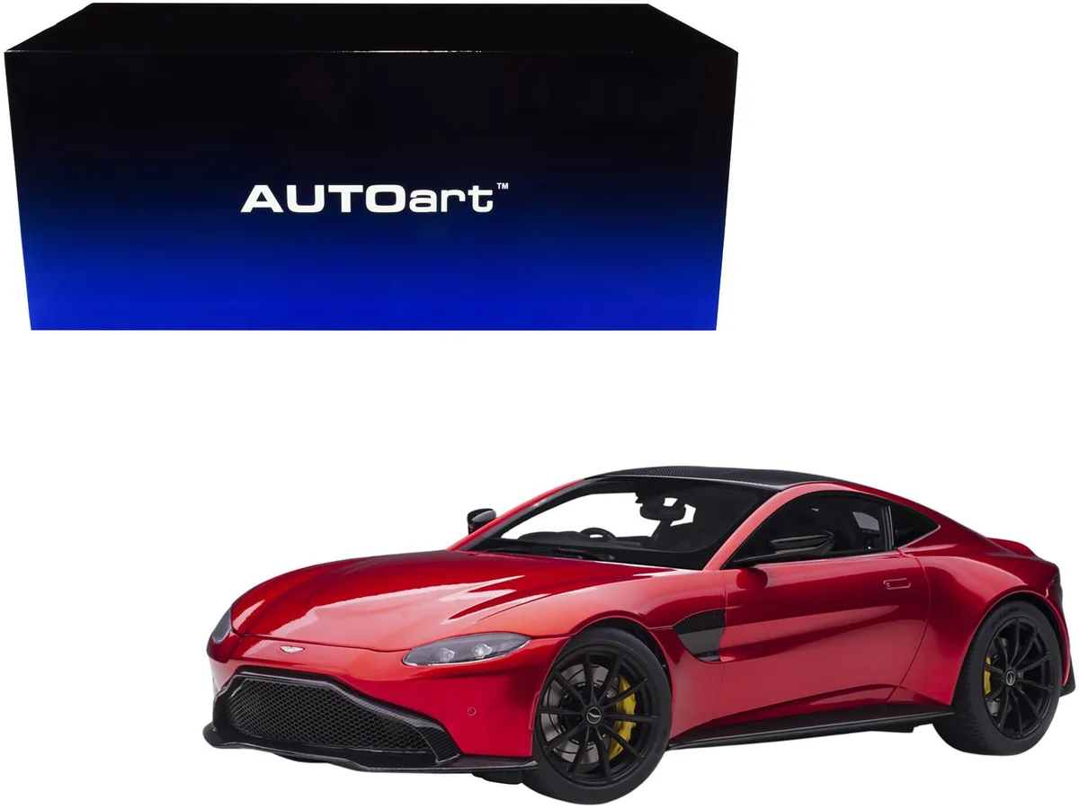 Autoart Autoart 2019 Aston Martin Vantage RHD Hyper Red Metallic Carbon Top 1/18 Vehicle 70277 — product photo