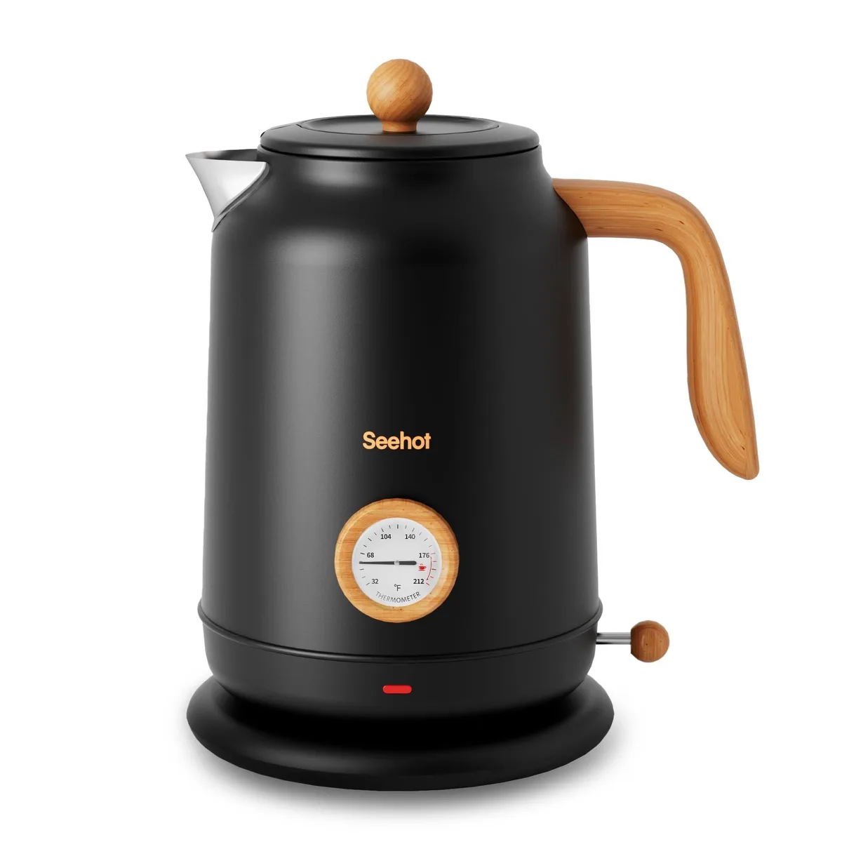  Seehot SKW559 1.7L Electric Kettle with Thermometer Black — product photo