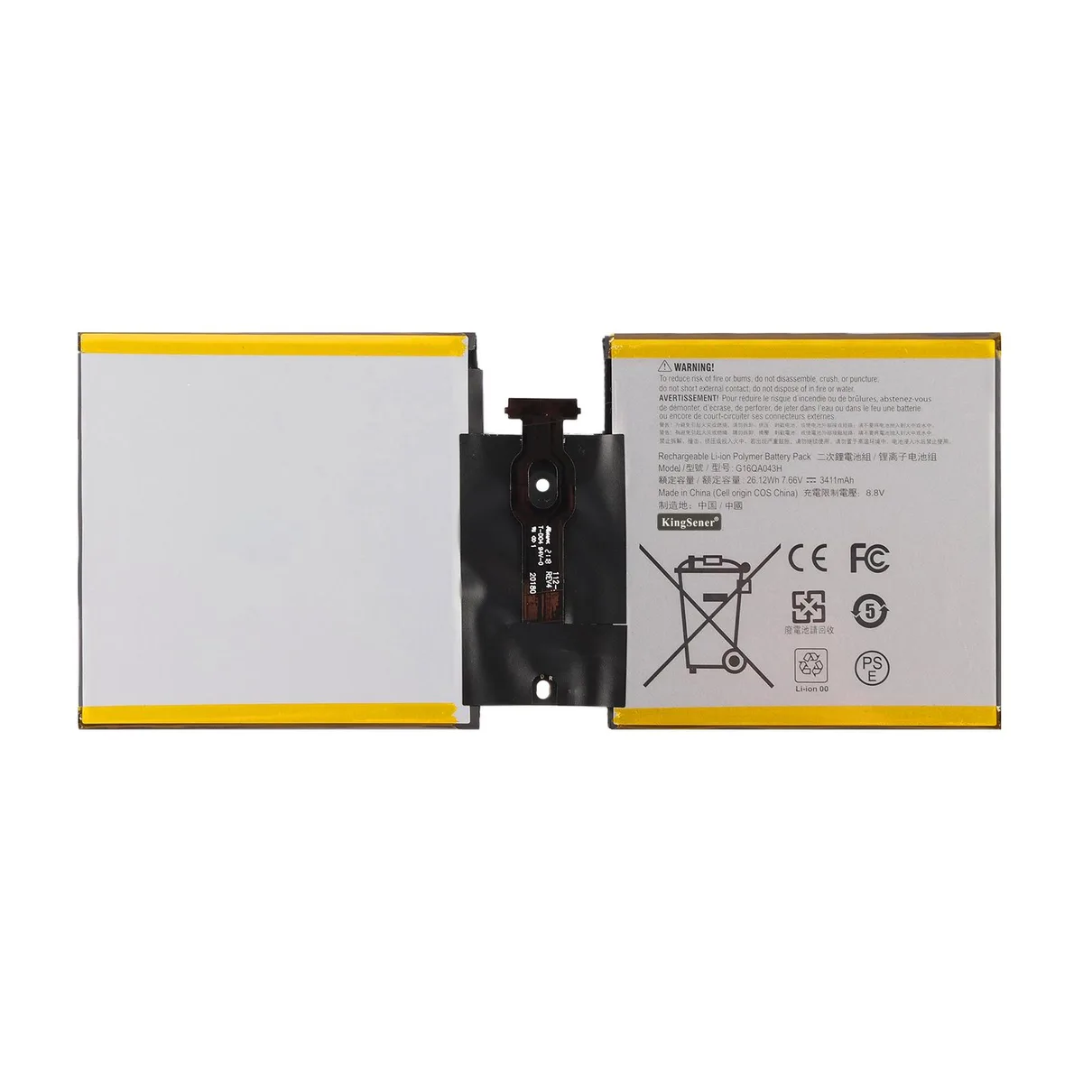 KingSener KingSener G16QA043H Laptop Replacement Part 7.66V 26.12Wh — product photo