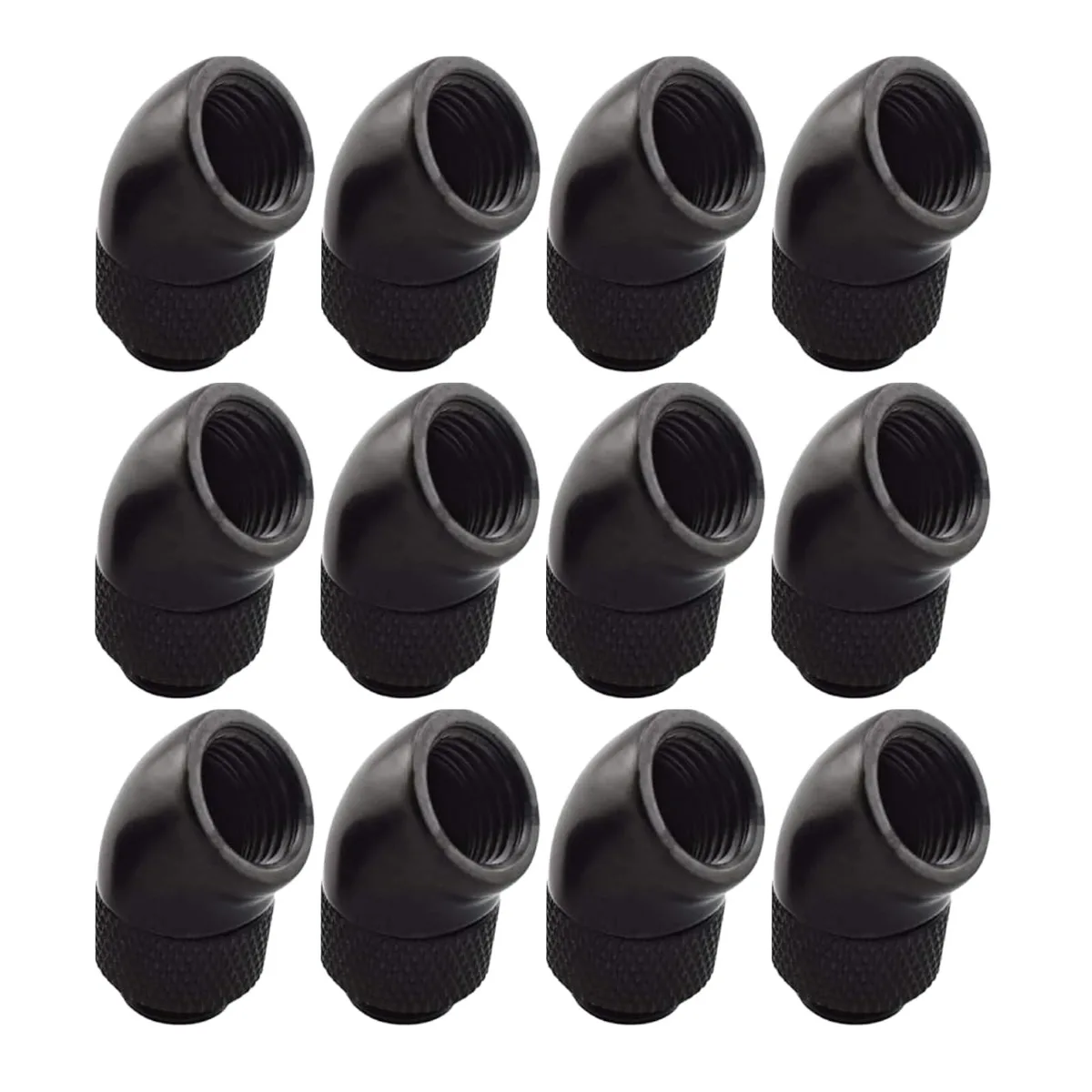 greenDracaena greenDracaena 12-pack 45° G1/4" Rotary Fitting Black — product photo