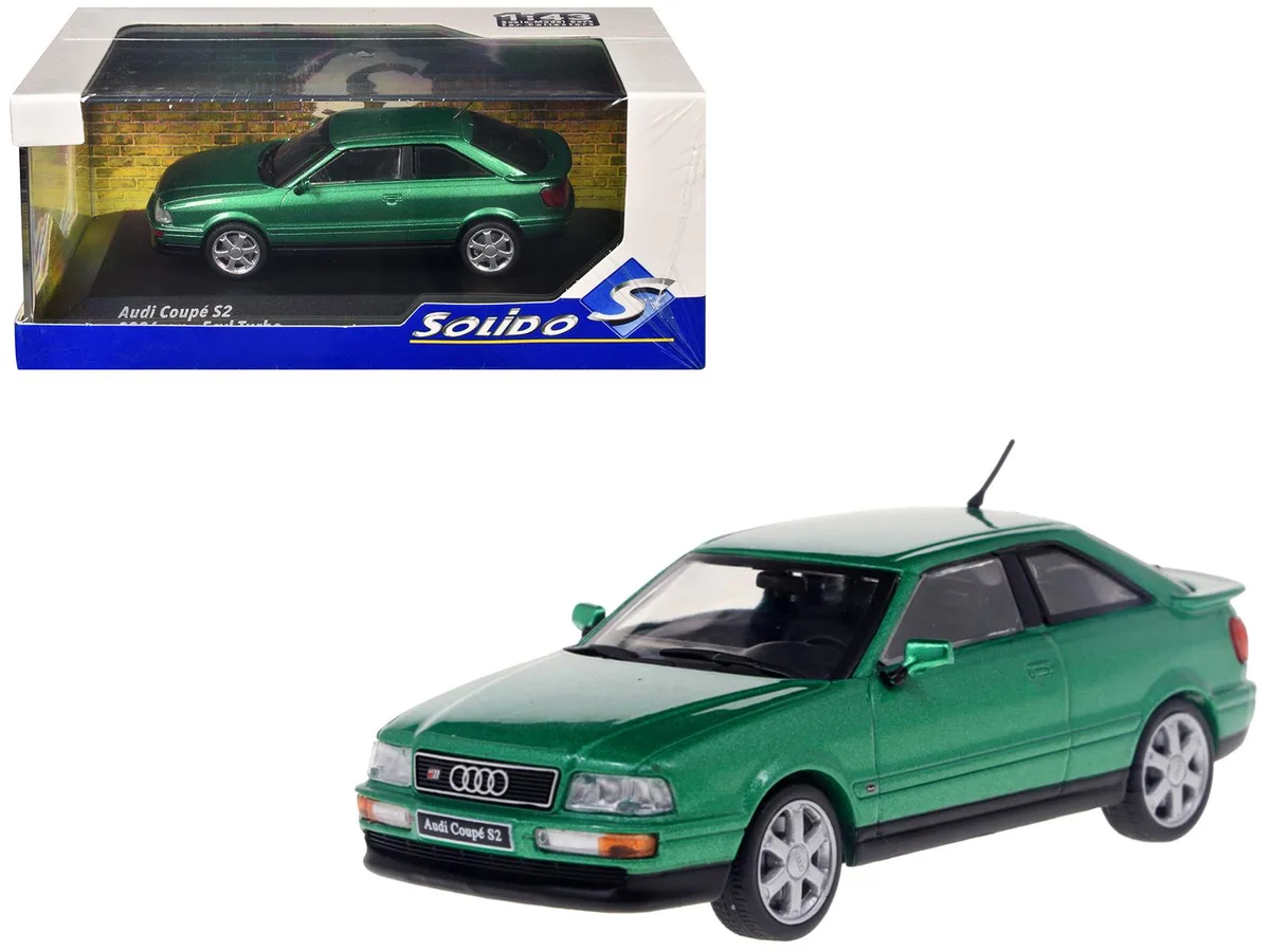 Solido Solido 1994 Audi Coupe S2 Cricket Green Metallic 1/43 Diecast Car — product photo