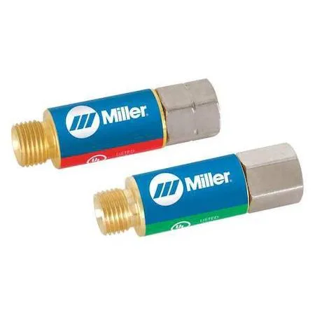 Brass flashback arrestor set for torch oxy/fuel use