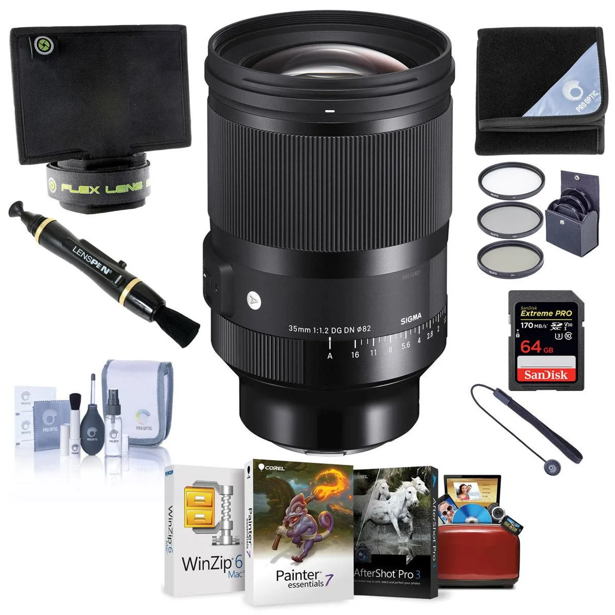 SIGMA SIGMA 35mm f/1.2 DG DN ART L-Mount Lens with 82mm Filter Kit, 64GB Card, Cleaning Kit — product photo