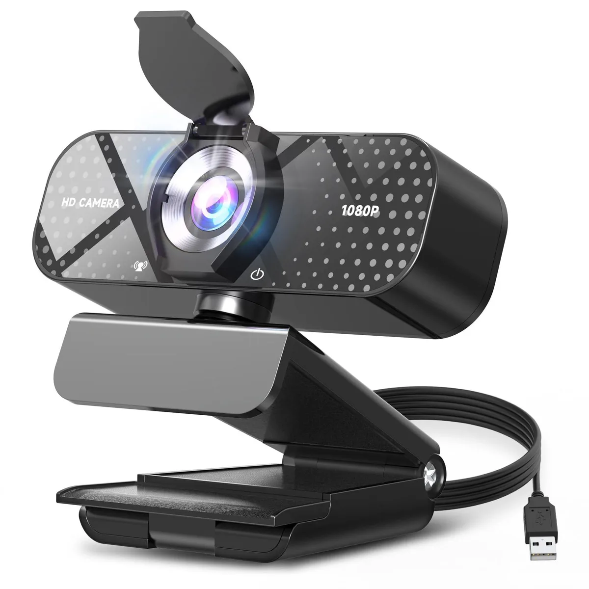  TRAUSI TW05 1080p 30fps USB 2.0 webcam with mic and privacy cover — product photo