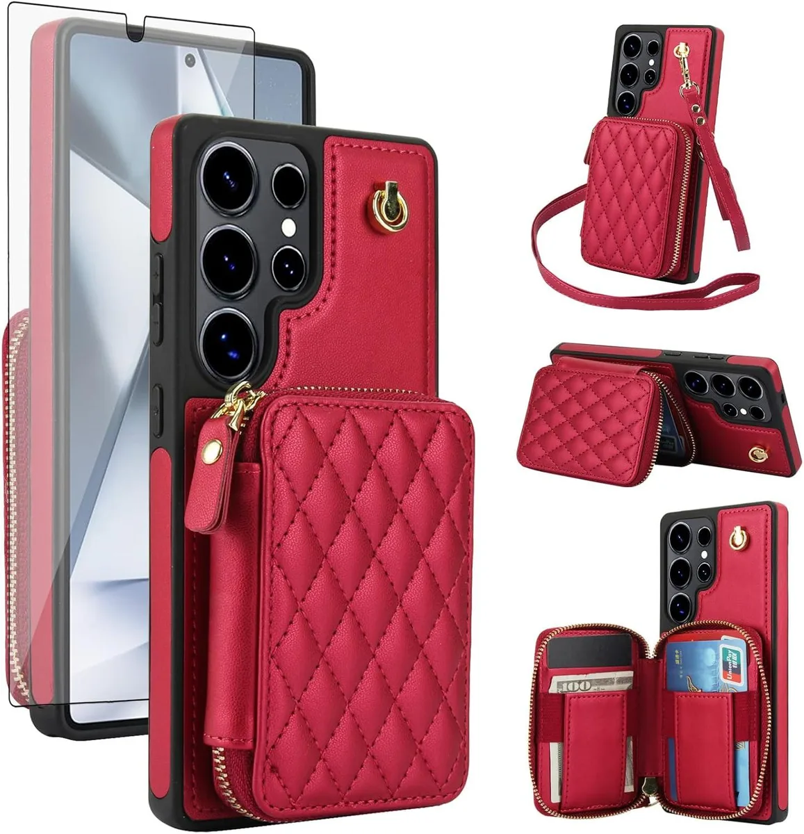Transcend Transcend Galaxy S24 Ultra Wallet Case Red — product photo