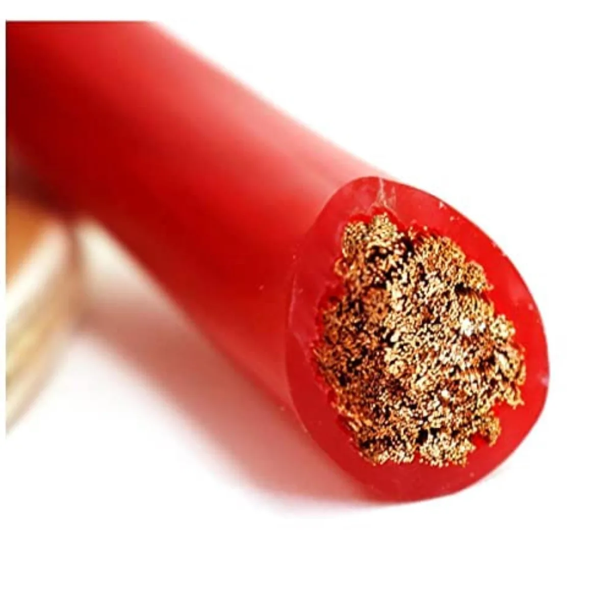 Red 3 zero gauge cable on spool, 100 ft