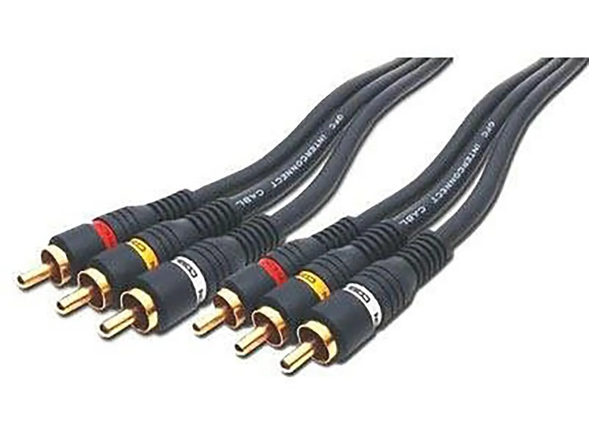iMBAPrice iMBAPrice 3 RCA Male to 3 RCA Male Audio Video Cable 75 Feet — product photo