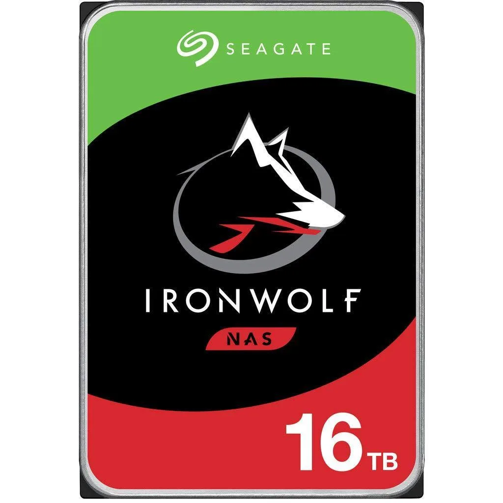 Seagate Seagate IronWolf ST16000VN001 16TB 7200 RPM 256MB SATA 3.5" internal hard drive — product photo