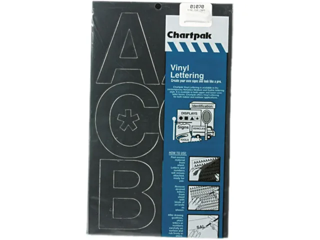 Pack of 50 black 3 inch self-adhesive vinyl capital letters