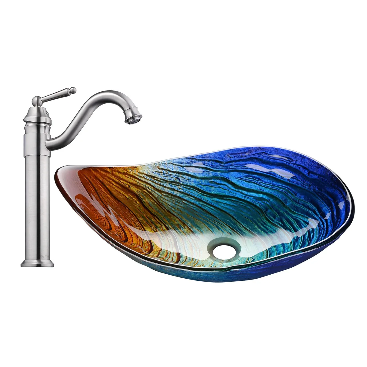 Aquaterior Aquaterior 80GSKSET007-FH1003-BN undermount bathroom sink — product photo
