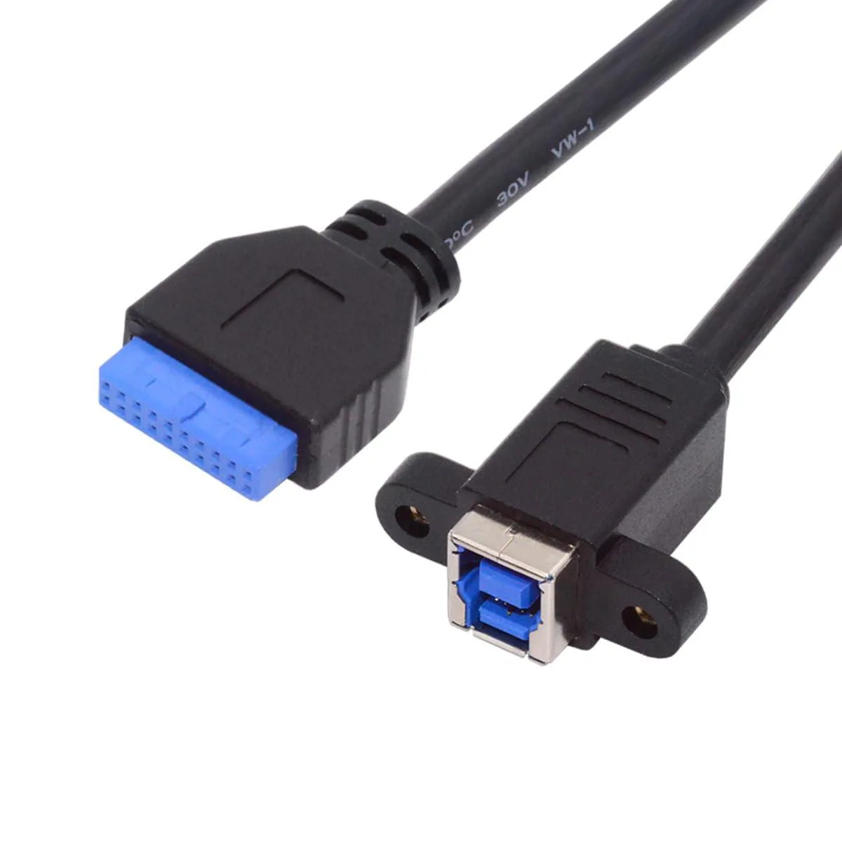 Fervit Fervit USB 3.0 Type-B Female to 20-Pin IDC Header Male Cable 30cm — product photo