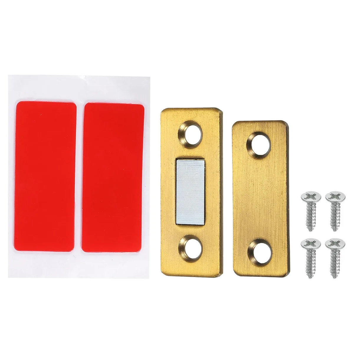 Unique-Bargains Unique-Bargains Cabinet Magnetic Catch 4 Pack Brass Steel 42x17x2mm 38x15x1.5mm — product photo