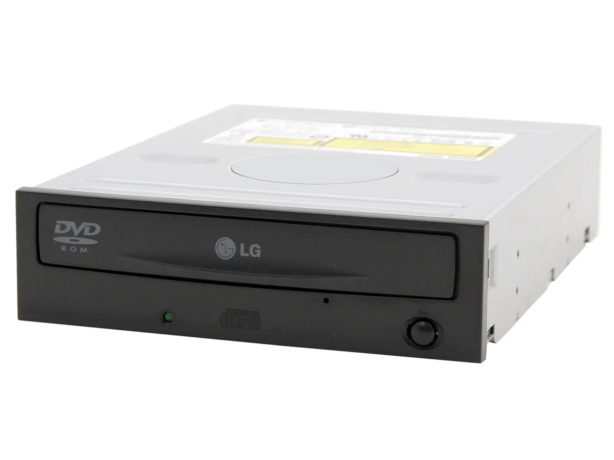 LG Electronics LG Electronics GDR-8163B 16X DVD-ROM 48X CD-ROM 5.25" black tray E-IDE/ATAPI dvd drive — product photo