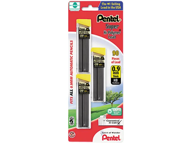 Pentel of America, Ltd. Pentel of America, Ltd. C29BPHB3 0.9 mm HB lead refills, 90 pen — product photo