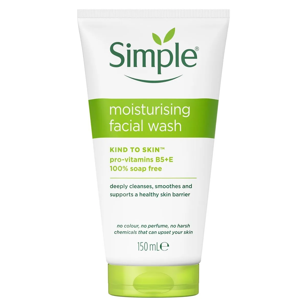 White pump bottle of foaming facial wash, single pack