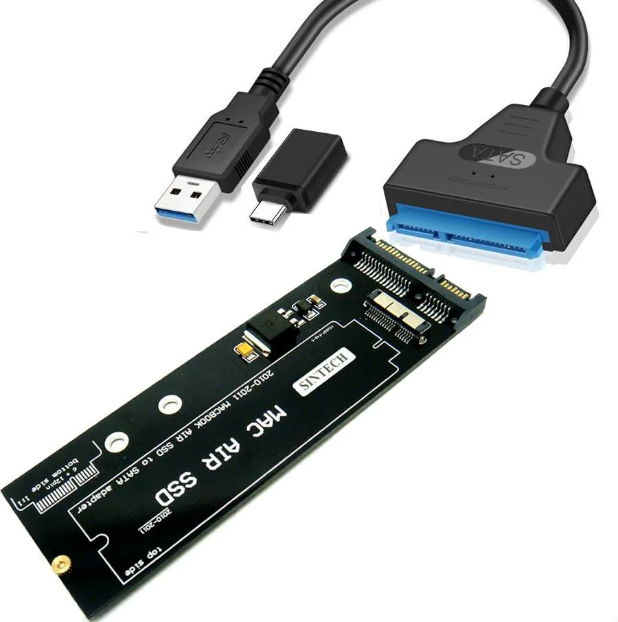 Vszerda Vszerda 18pin to SATA Adapter with USB3.0/Type C Cable for 2010-2011 MacBook Air A1369 A1370 A1377 — product photo