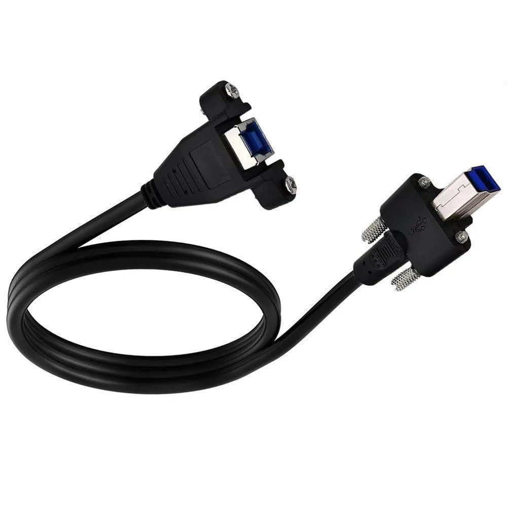 Fervit Fervit USB 3.0 B Male to Female Extension Cable 50cm Dual Thumbscrews — product photo