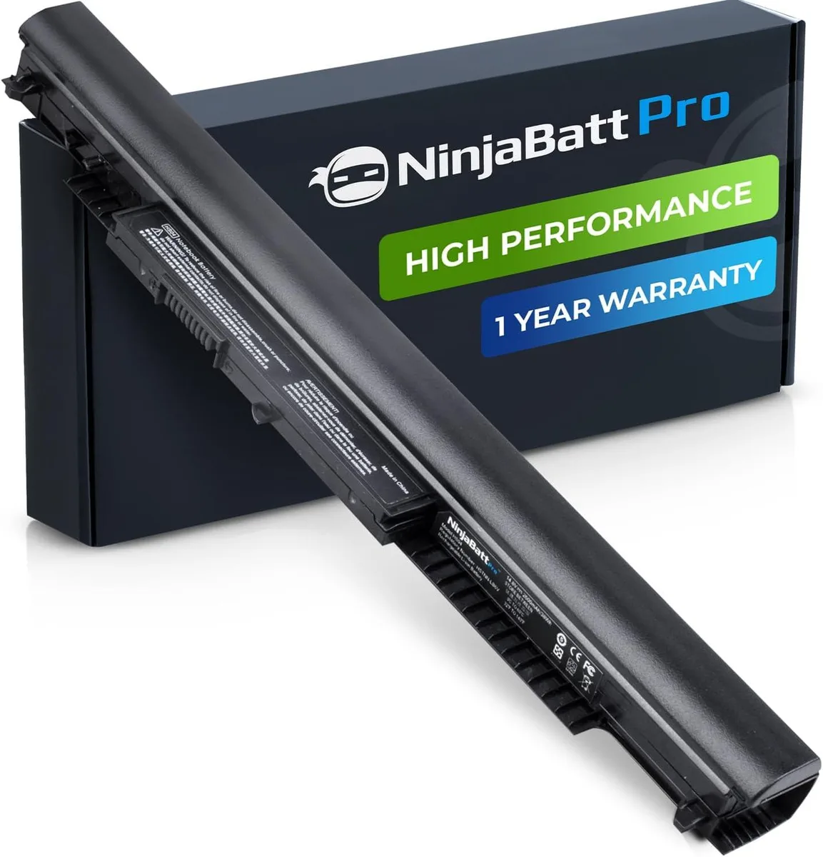 Rectangular black 4-cell lithium-ion laptop battery