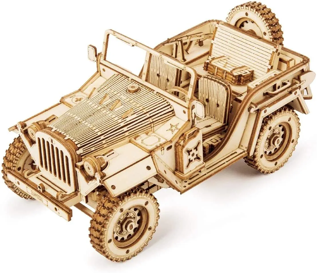 ROKR ROKR MC701 Army Field Car 1:18 Scale 369-Piece Stem Toy — product photo