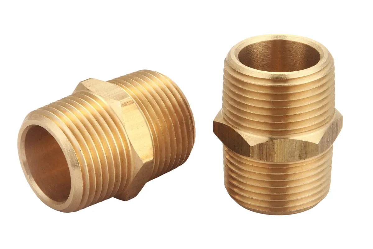  T TANYA HARDWARE 3/4" NPT Brass Hex Nipple 12 Pack — product photo