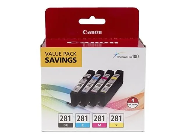 Canon Canon 2091C005 CLI-281 4-colour ink cartridges (genuine brands) — product photo