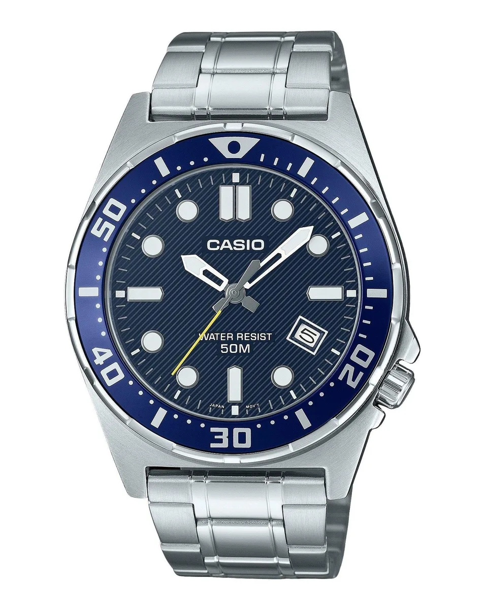 CASIO CASIO MTD-135D-2AV Blue Dial Stainless Steel Watch 43.60mm 50m — product photo