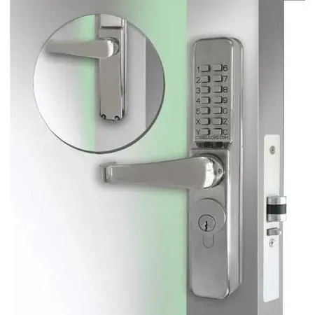 Codelocks Codelocks CL460-SS mechanical lockset, stainless steel lever, 13-button keypad — product photo