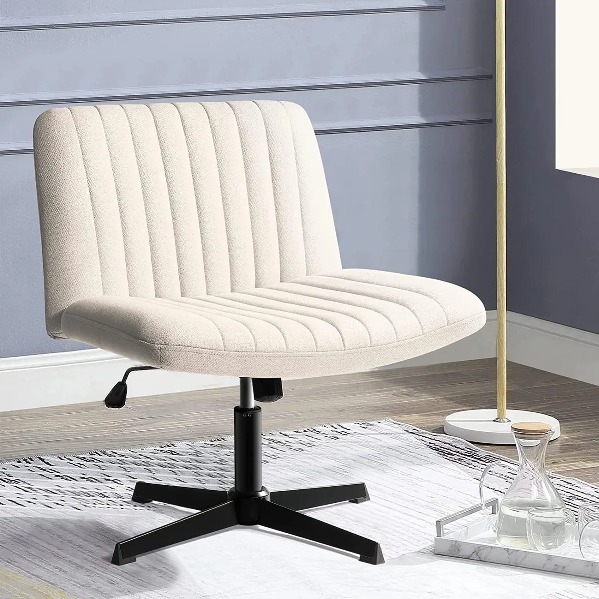 Vitesse Vitesse Armless Office Desk Chair No Wheels Beige — product photo