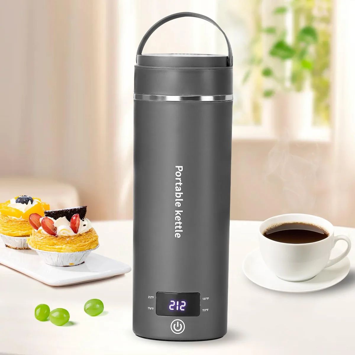  Touxila Portable Electric Kettle 400 ml Grey 300 W 4 temp 113–212 °F — product photo