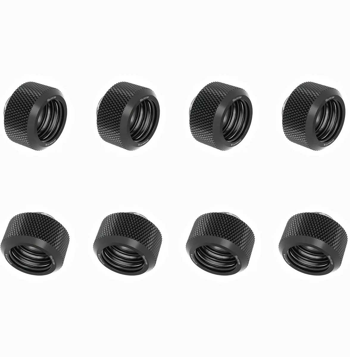 Barrow Mods Barrow Mods 8-Pack 16mm OD Rigid Tubing Fittings G1/4 Black — product photo